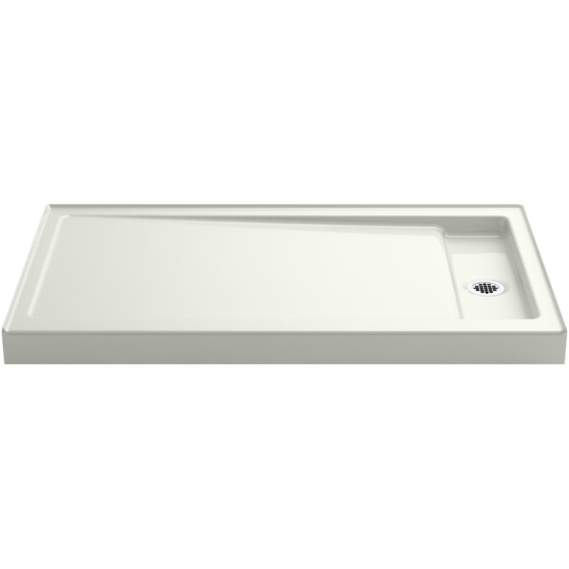 Bellwether 60" x 34" Single-Threshold Shower Base, Dune, Left Center