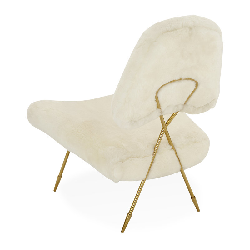 Maxime Lounge Chair, Shearling Velvet