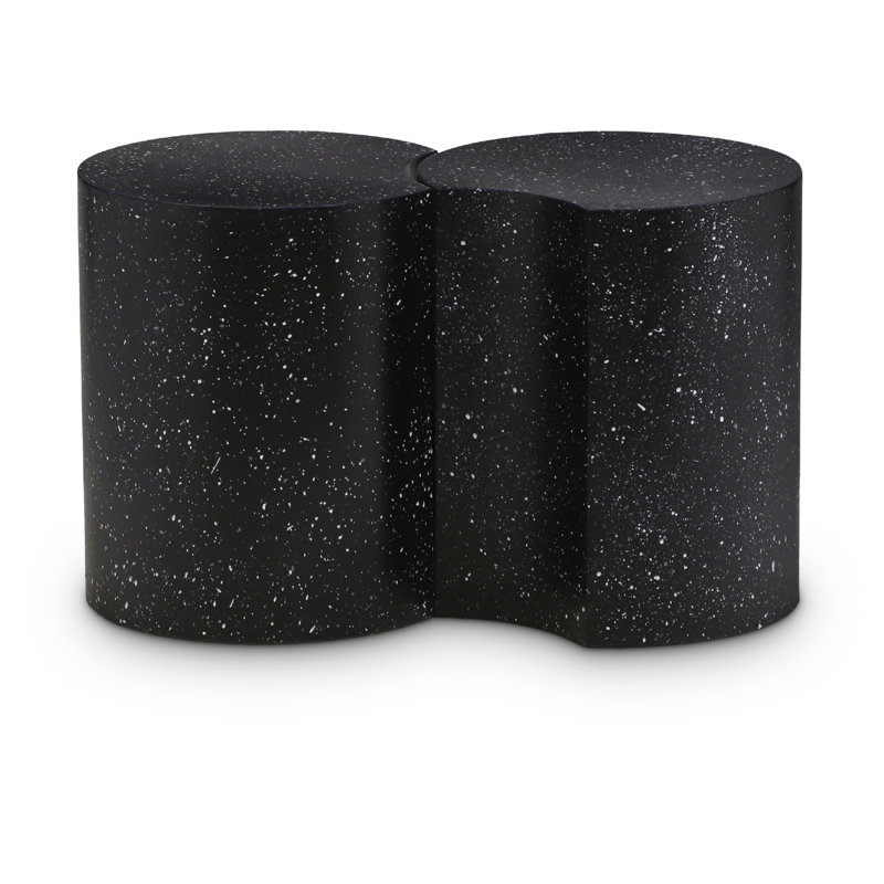 Ismah Iron Top End Table Set, Black