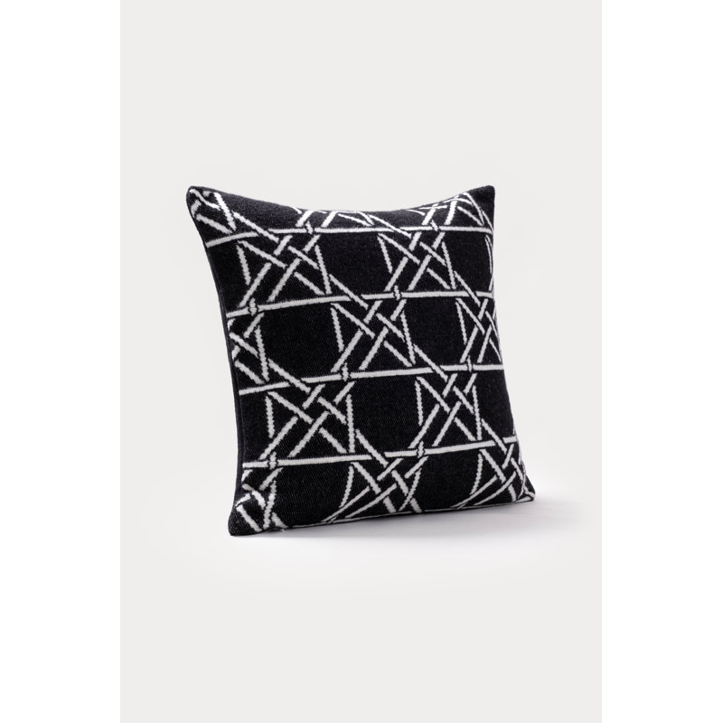 Coussin décoratif géométrique LATTICE Work, Noir