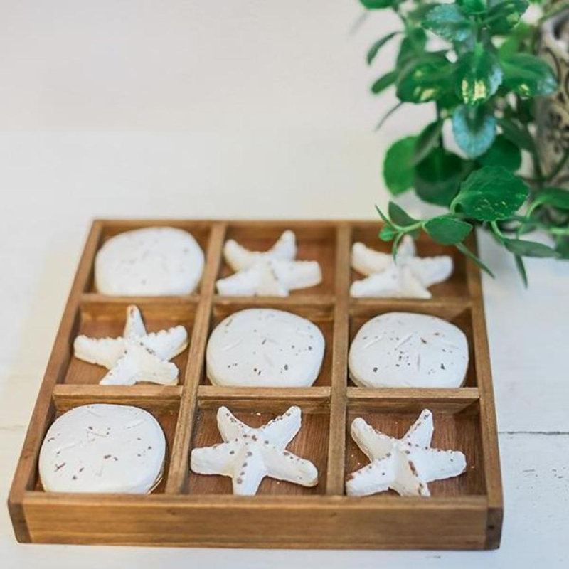 Jeu de tic tac toe en bois