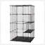3-Tier Wire Cat Cage With Platforms, Ramp Ladders, And Doors For Indoor And Outdoor Use