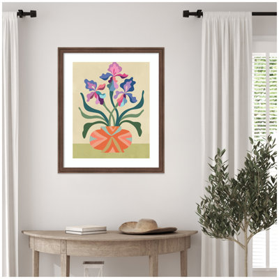 Iris and Vase by Rachel Lee 3 Birdies Studio Framed Wall Art Print