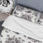 Fleurs et papillons II - Ensemble de housse de couette floral - Microfibre de polyester