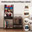 Record Player Stand With Vinyl Storage, Fits 200 Albums, Rustic Brown