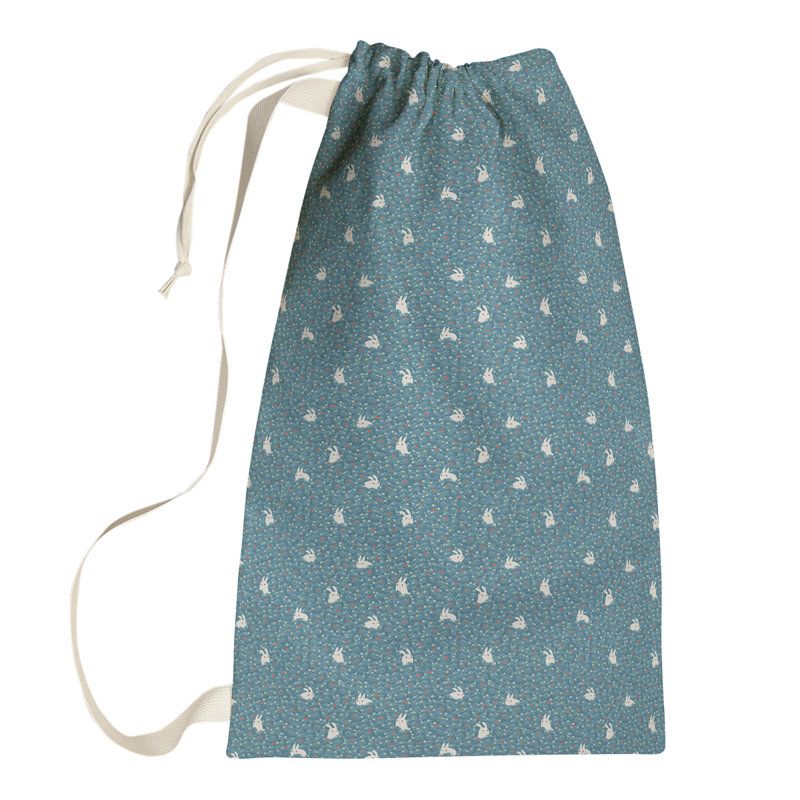 Sac à linge lapin lapin, Petit (H 64 po x l 20 po x P 1,5 po), Bleu