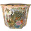 10" Satsuma Peacock Porcelain Flower Pot