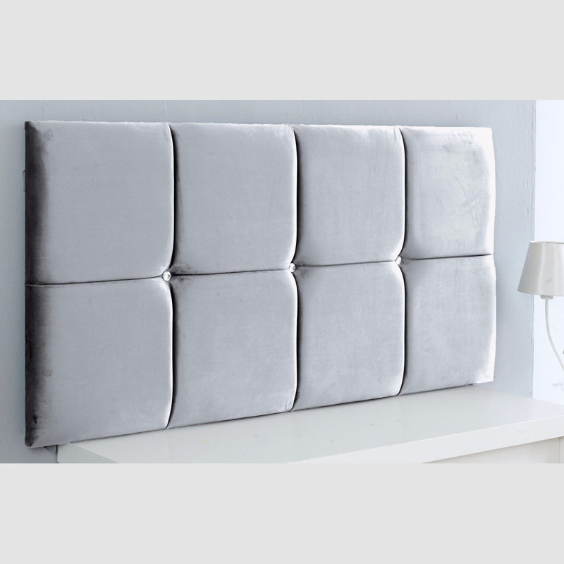 Shields Upholstered Headboard, Silver, Small Single (2'6)