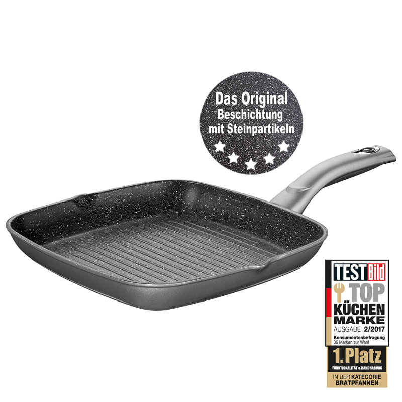 Gourmundo 28cm Aluminum Grill Pan / Griddle Set