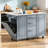 Rolling Kitchen Island Cart with Drop Leaf Countertop, Hidden Trash Compartment & Pull-Out Storage Organizer-129521285