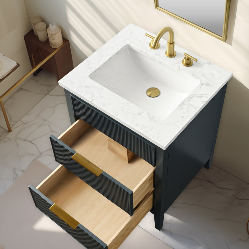 Emma 24" W Single Vanity, Vintage Blue