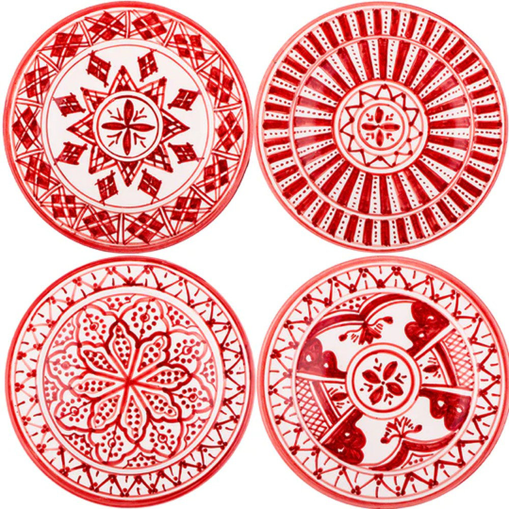 Bungalow Rose Tetjana Appetizer Plates Set Of 4 | Wayfair