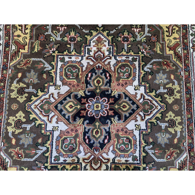 Rectangle Hand Knotted Wool Area Rug