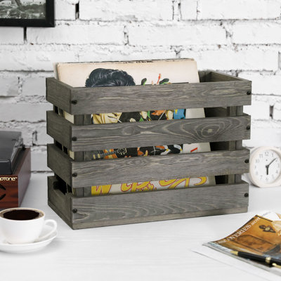Solid Wood 27.3cm H Tabletop Storage