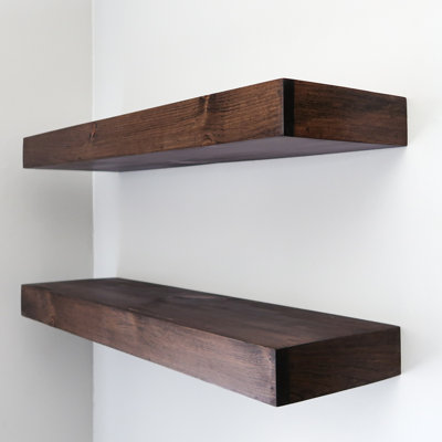 Calheme Rustic Shelves With J Brackets