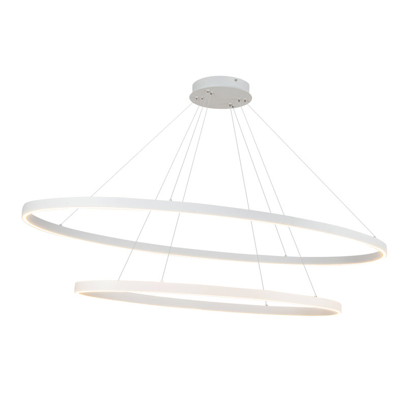 Ovale 2 - Light LED Chandelier, White