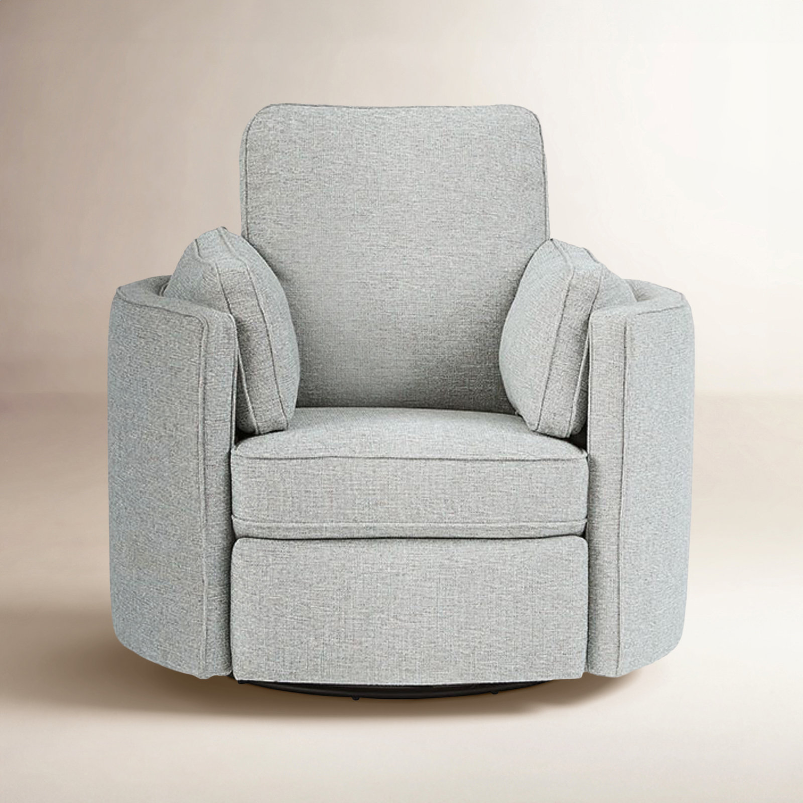 Vedika 41" Swivel Recliner, Gray, Manual