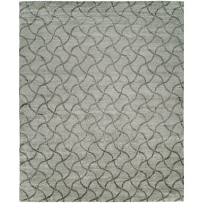 Hazeltine Geometric Area Rug in Platinum