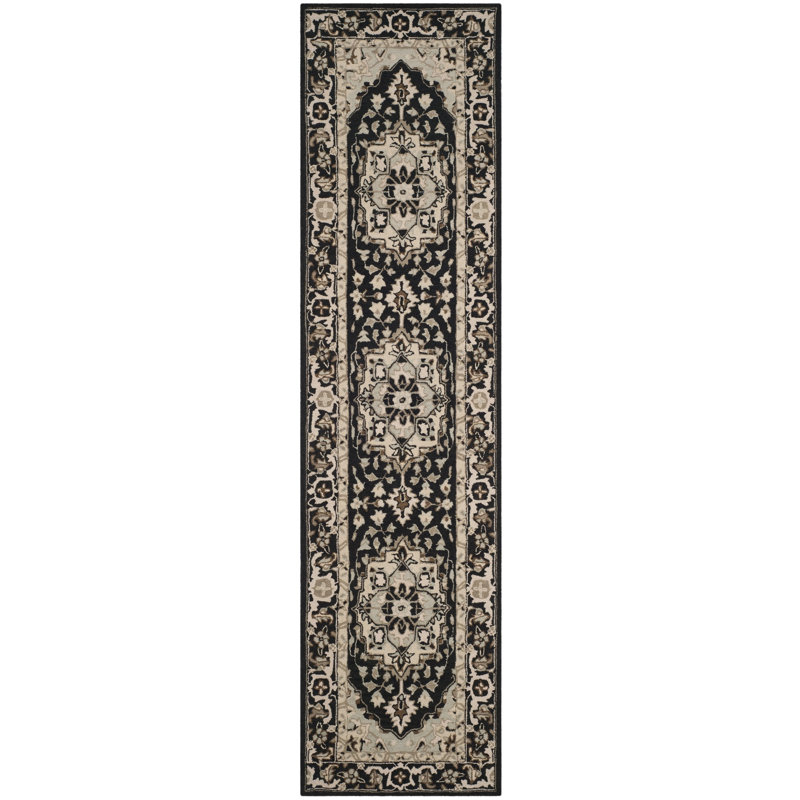 Tala Hand Hooked Wool Pile Oriental Rug, Runner 2'6" x 10'