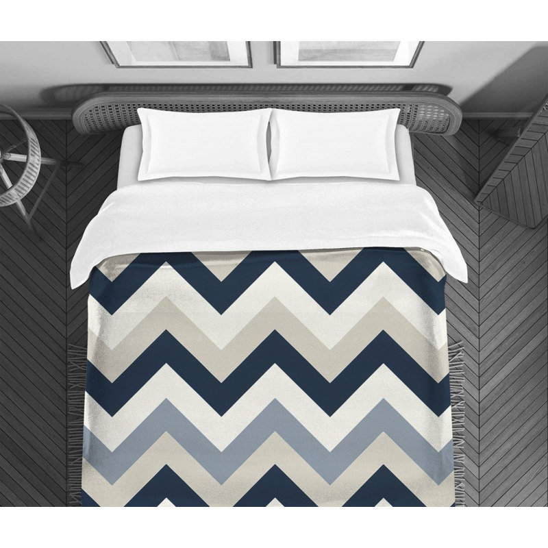 Polyester Chevron / Zig Zag Comforter, Twin Extra Long Comforter