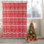 Red Christmas Boho Shower Curtain 90GSM Oxford Polyester | Tree & Snowflake Print, Water-Repellent & Machine Washable Festive Bathroom Decor