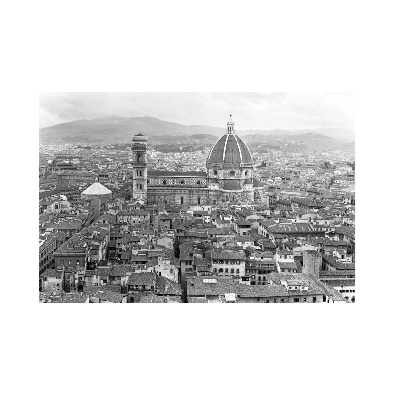 1950s Cathedral Santa Maria Del Fiore and Giotto's Bell Tower Florence Italy 1 Piece Wrapped Canvas Wall Art