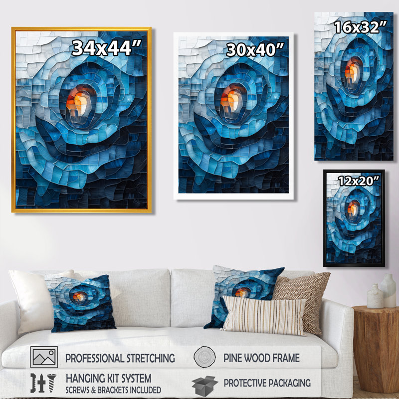 Omario - Abstract Wall Art, Silver, 20" H x 12" W, Framed Print without Mat