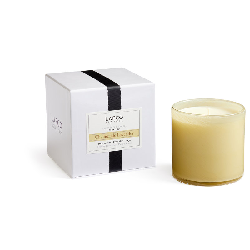 Chamomile Lavender Scented Jar Candle, 4" H x 4" W x 4" D