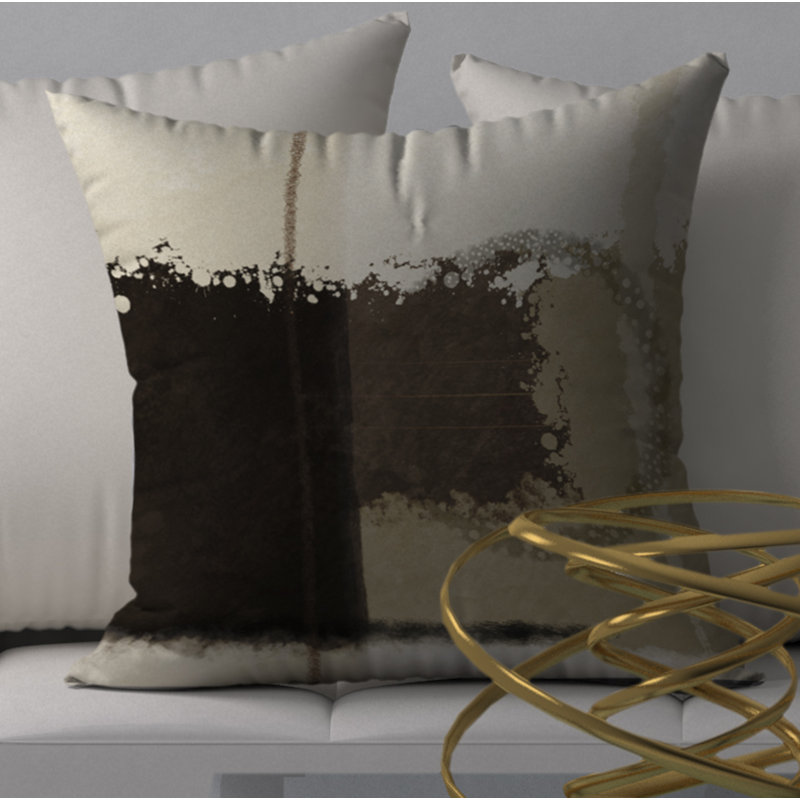 Magnifique housse de coussin décorative carrée et insert, 24" X 24"