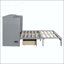 Grand lit escamotable avec grands tiroirs et chargement USB-1334237014