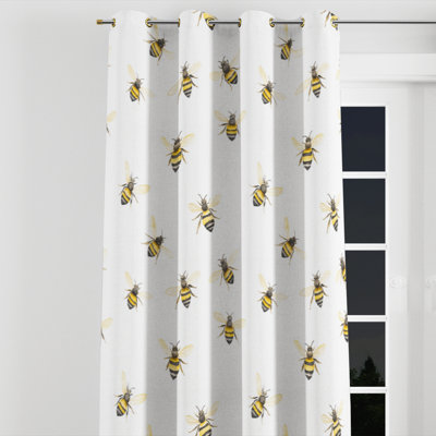 Nature For Kids Curtain panels - Pollinators Gentle Bees Grommet Curtain - 1 Panel