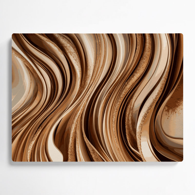 Lyrical Abstraction 95 Brown Metal Wall Art