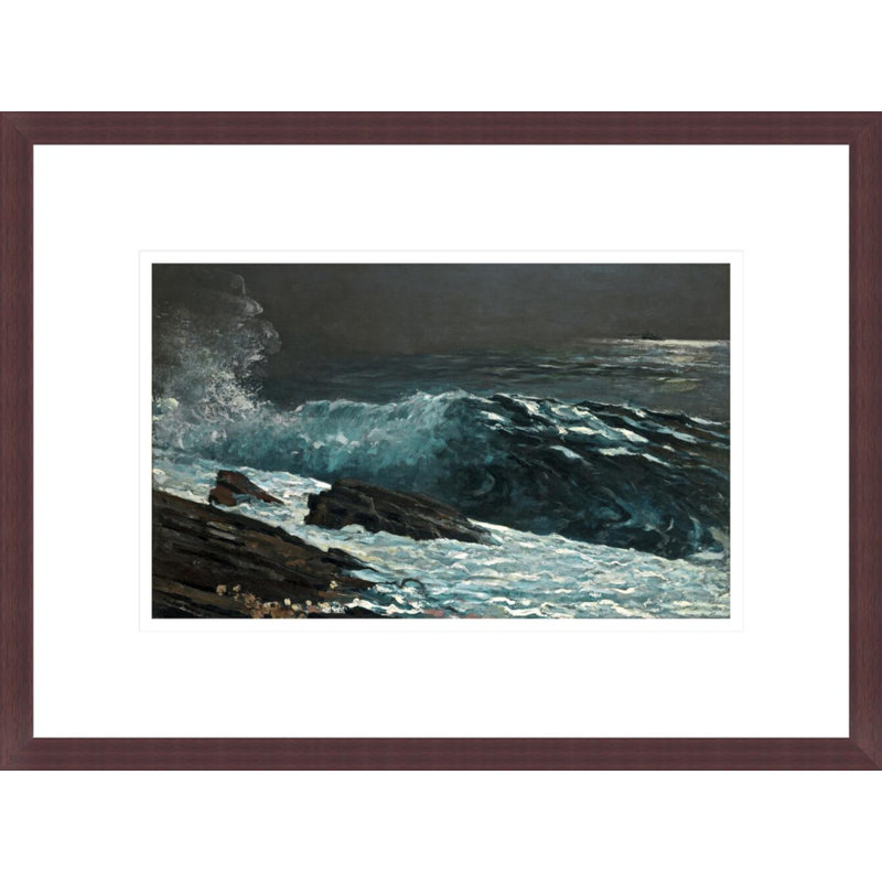 «Sunlight on the Coast» par Winslow Homer - impression giclée encadrée, H 12,5 po x l 16,75 po