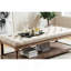 Banc de style rustique avec rangement ouvert au bas et capitonnage à boutons, beige