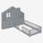 Twin Size House Bed with Window and Bedside Drawers,-1236224907