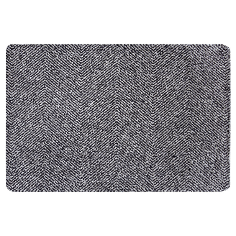 Clean & Go Doormat, Rectangular 45 x 67cm, Silver Grey/Beige/Black