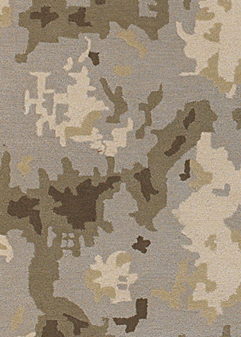 Tapis brun / brun clair en laine touffeté à la main Danielsville, Rectangulaire 2 pi x 3 pi