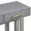Console Ustyle avec trois tiroirs, très longue pour le couloir. Console polyvalente, entrée de tiroir gris antique - vestibule moderne