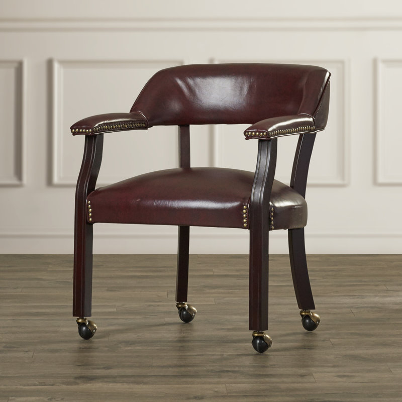 Hannibal 25.25" Wide Armchair, Oxblood Vinyl, Included