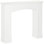 Manteau de cheminée moderne, manteaux de bordure pour foyer avec motif décoratif largeur intérieure 29 po blanc