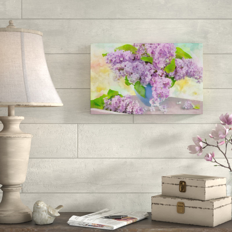 «Lilacs in a Vase», reproduction sur toile tendue, H 22 po x l 32 po