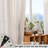 Dabachi Linen Textured Semi-Sheer Back Tab Curtain Pair-1114987894-1114987893