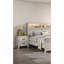Table de chevet contemporaine en mélamine blanc délavé 1pc