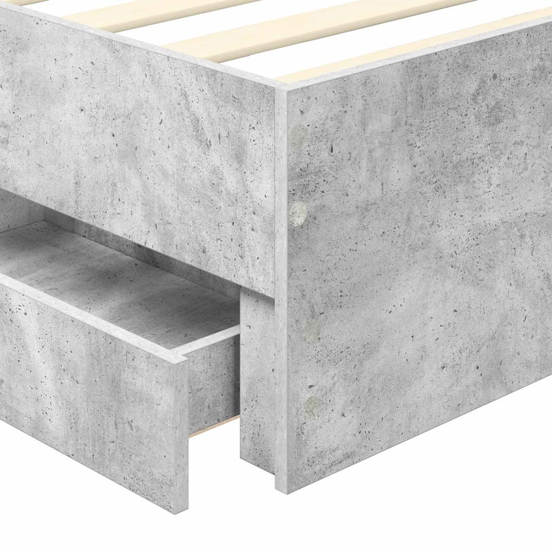 Bed Frame, Single (3'), Concrete Grey