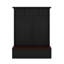 Arbre d'entrée 4 en 1 avec banc à grain de bois, portemanteau polyvalent avec 2 grands tiroirs, rangement pour l'entrée avec 6 crochets noirs-239041005