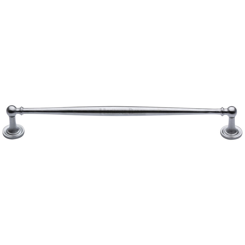Heritage Brass Heritage Cabinet Pull Colonial Design, Satin Chrome, 25.4cm H x 2.5cm W x 28cm D