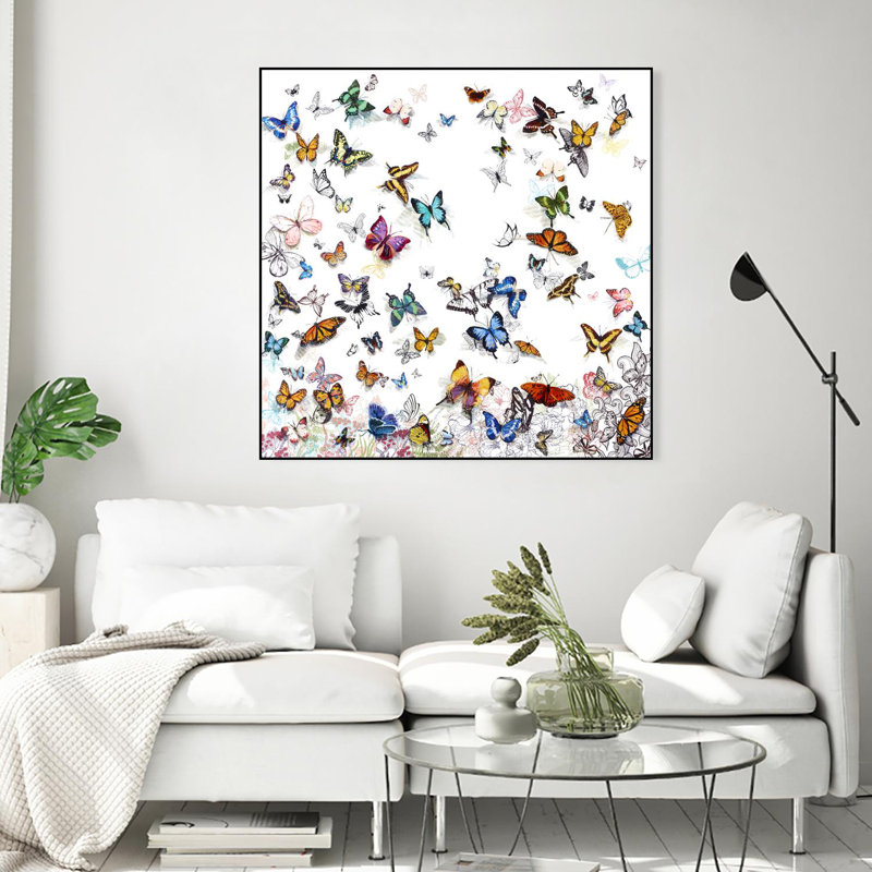 «Papillon» par Allyson Fukushima, reproduction sur toile flottante, H 20 po x l 20 po