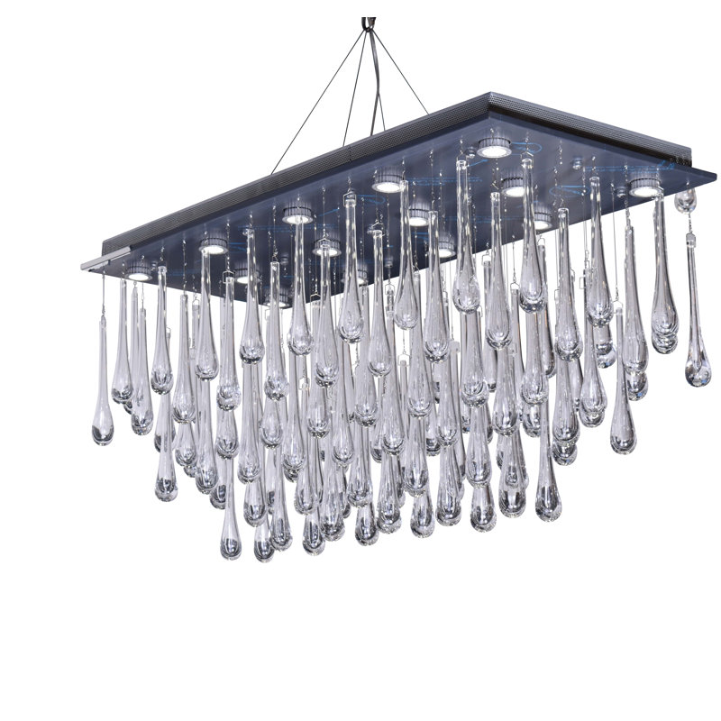Semi Flush Mount, Clear Glass