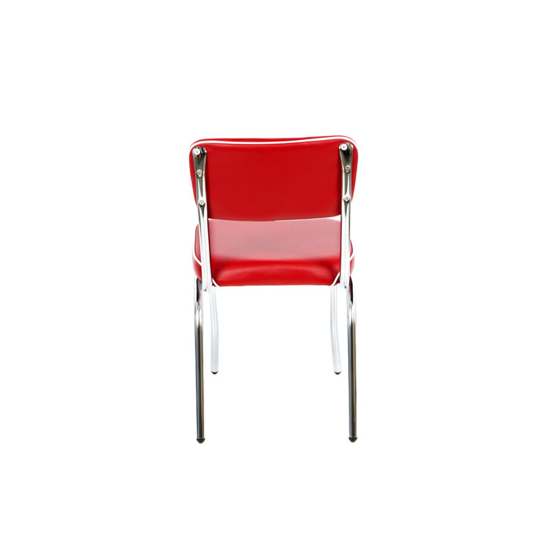 Chaise d'appoint en métal Brilliana, Rouge