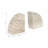 Latitude Run® Onyx Marble Semi Circle Bookends, Set Of 2, Luxurious Tan, Elegant Home Decor, Natural Marble Material, Perfect For Book Lovers And Office Desks.